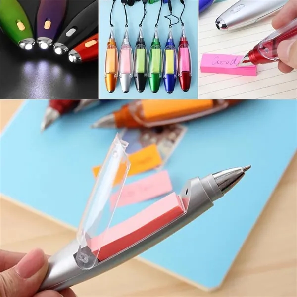 Led Light Ballpoint Pen With Sticky Note - Led Light Ballpoint Pen With Sticky Note - Image 3 of 3
