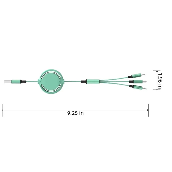3 In 1 Retractable Charging Cable For Phones And Devices - 3 In 1 Retractable Charging Cable For Phones And Devices - Image 1 of 6