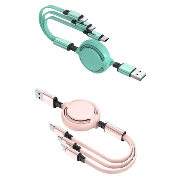 3 In 1 Retractable Charging Cable For Phones And Devices - 3 In 1 Retractable Charging Cable For Phones And Devices - Image 2 of 6