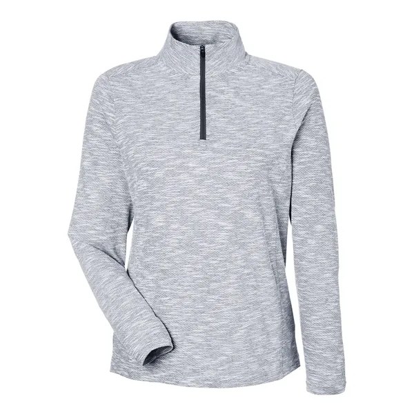 North End Women's Eclipse Jacquard Quarter-Zip Pullover - North End Women's Eclipse Jacquard Quarter-Zip Pullover - Image 1 of 8
