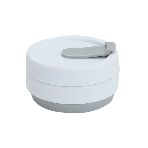 12 OZ Collapsible Silicone Travel Cup with Straw - 12 OZ Collapsible Silicone Travel Cup with Straw - Image 5 of 10