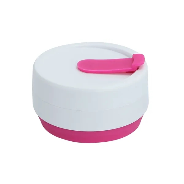 12 OZ Collapsible Silicone Travel Cup with Straw - 12 OZ Collapsible Silicone Travel Cup with Straw - Image 6 of 10