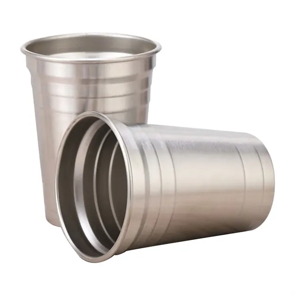 18 Oz. Single Wall Stainless Steel Beer Cups - 18 Oz. Single Wall Stainless Steel Beer Cups - Image 1 of 3