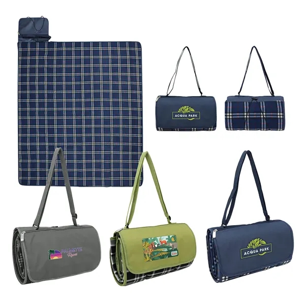 Premium Barrel Fleece Picnic Blanket - Premium Barrel Fleece Picnic Blanket - Image 0 of 3