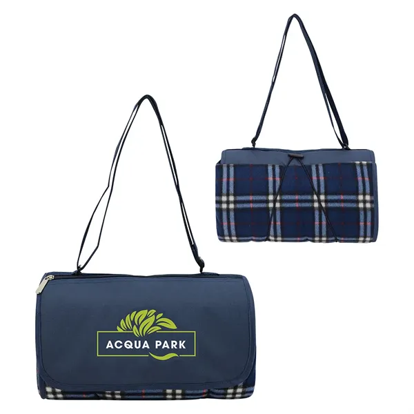 Premium Barrel Fleece Picnic Blanket - Premium Barrel Fleece Picnic Blanket - Image 2 of 3