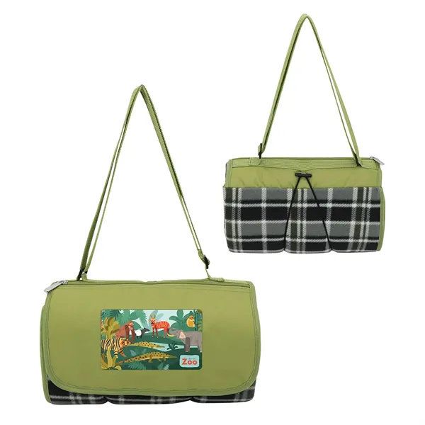 Premium Barrel Fleece Picnic Blanket - Premium Barrel Fleece Picnic Blanket - Image 3 of 3