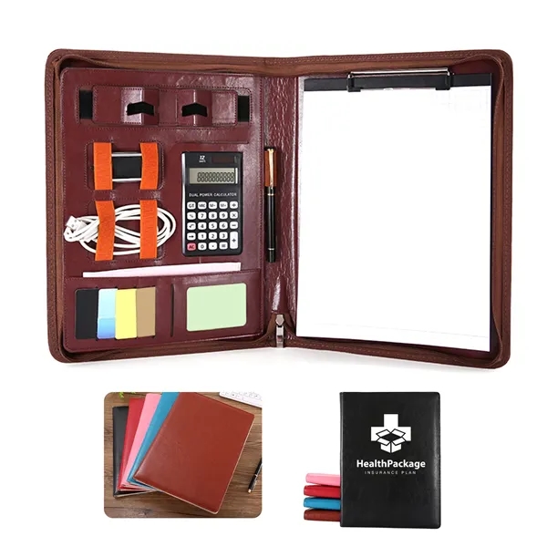 PU Leather Padfolio With Calculator - PU Leather Padfolio With Calculator - Image 0 of 3