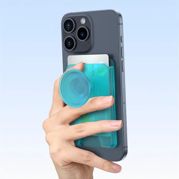 Magnetic Wallet Card Holder with Phone Grip - Magnetic Wallet Card Holder with Phone Grip - Image 5 of 6