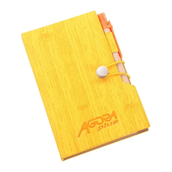 Custom Woodgrain Notebook with Sticky Notes & Flags - Custom Woodgrain Notebook with Sticky Notes & Flags - Image 4 of 10
