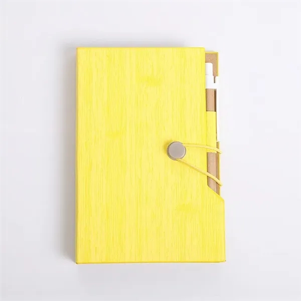 Custom Woodgrain Notebook with Sticky Notes & Flags - Custom Woodgrain Notebook with Sticky Notes & Flags - Image 9 of 10