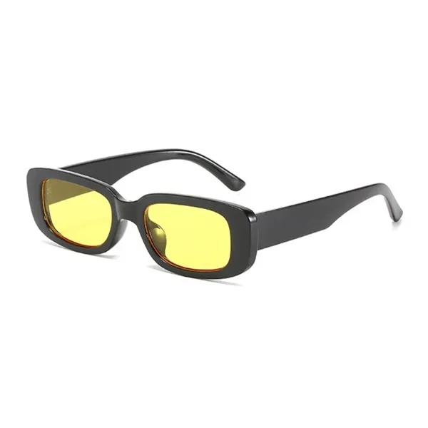 Vintage Square Retro Wide Frame Sunglasses - Vintage Square Retro Wide Frame Sunglasses - Image 5 of 17