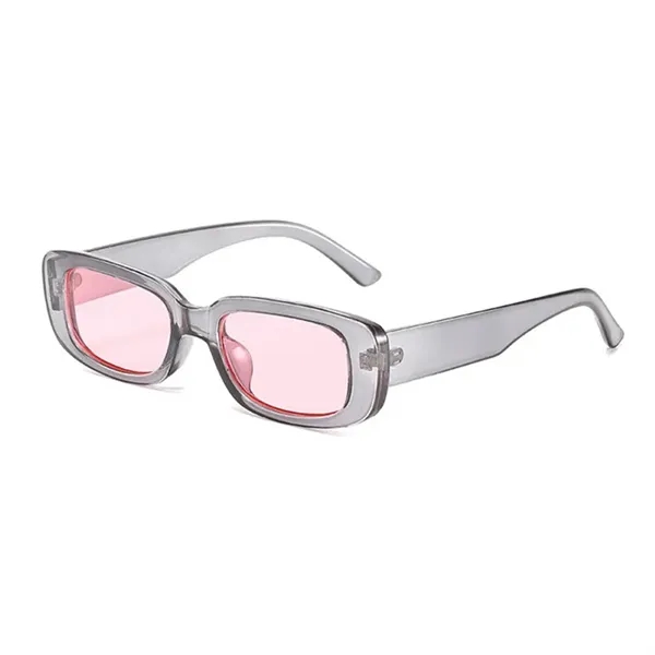 Vintage Square Retro Wide Frame Sunglasses - Vintage Square Retro Wide Frame Sunglasses - Image 6 of 17