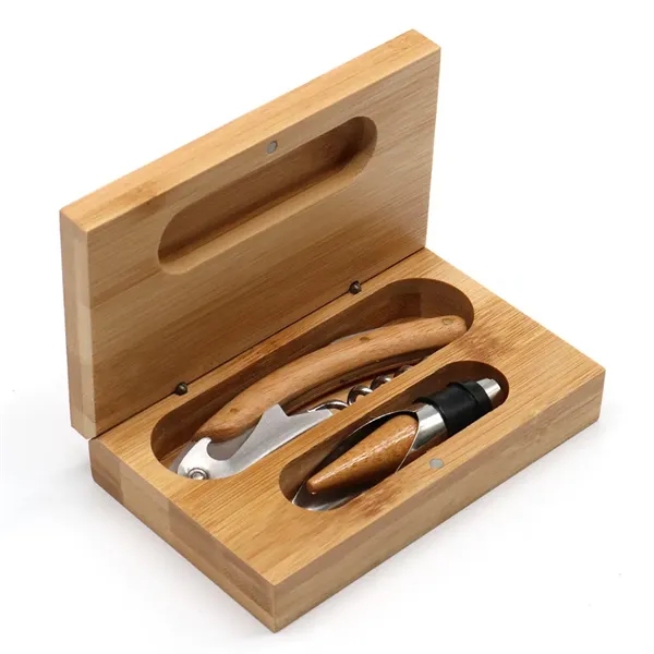 Bamboo Wine Set - Bamboo Wine Set - Image 4 of 4