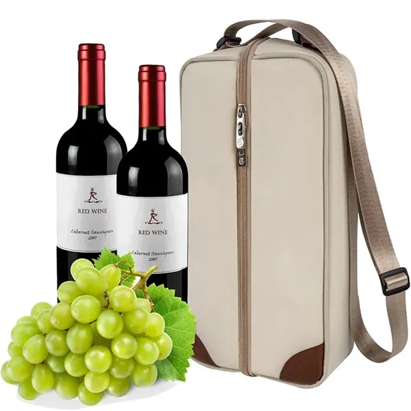 Wine Tote Bag with Cooler Compartment & Picnic Set - Wine Tote Bag with Cooler Compartment & Picnic Set - Image 4 of 7