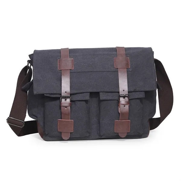 Canvas Messenger Laptop Bags Unisex - Canvas Messenger Laptop Bags Unisex - Image 3 of 5
