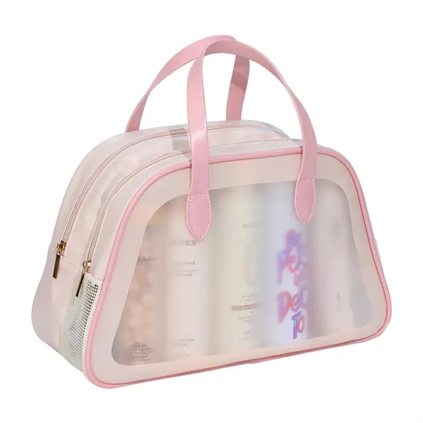 Clear Dry Wet Toiletry Bag Travel Makeup Pouch Handle - Clear Dry Wet Toiletry Bag Travel Makeup Pouch Handle - Image 4 of 4