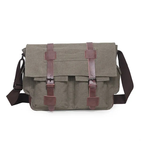 Canvas Messenger Laptop Bags Unisex - Canvas Messenger Laptop Bags Unisex - Image 4 of 5