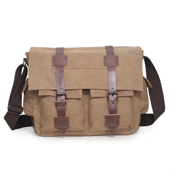Canvas Messenger Laptop Bags Unisex - Canvas Messenger Laptop Bags Unisex - Image 5 of 5
