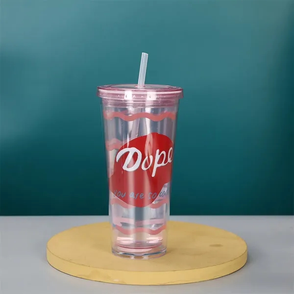 Reusable Water Cups with Lid and Straw - Reusable Water Cups with Lid and Straw - Image 3 of 7