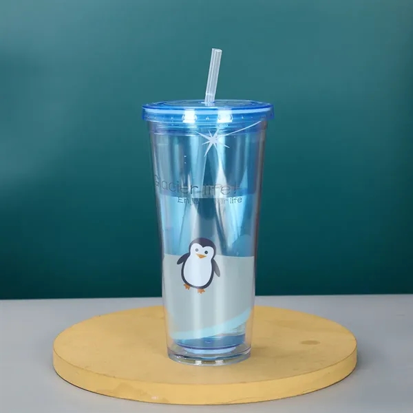 Reusable Water Cups with Lid and Straw - Reusable Water Cups with Lid and Straw - Image 7 of 7