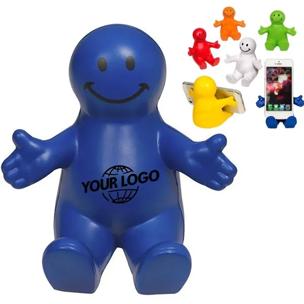 Squeezable Fun Colorful Smile Face Guy Phone Holders - Squeezable Fun Colorful Smile Face Guy Phone Holders - Image 0 of 4