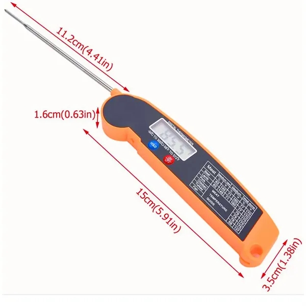 Foldable Instant Read Kitchen Digital Thermometer - Foldable Instant Read Kitchen Digital Thermometer - Image 1 of 5