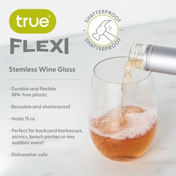 True® Flexi™ Stemless Wine Glass - True® Flexi™ Stemless Wine Glass - Image 3 of 6