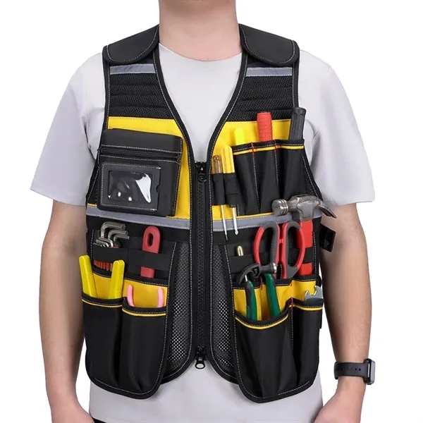 Multi-Pocket Tool Vest Reflective - Multi-Pocket Tool Vest Reflective - Image 0 of 2