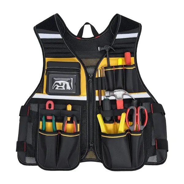 Multi-Pocket Tool Vest Reflective - Multi-Pocket Tool Vest Reflective - Image 1 of 2