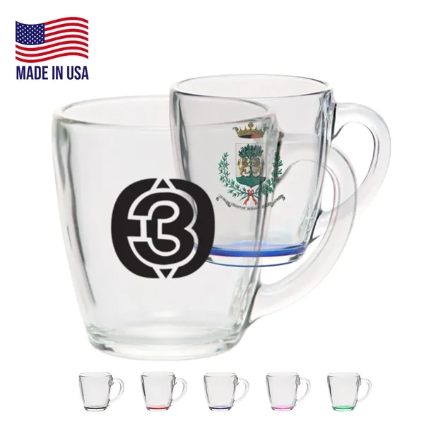 USA-Made 15.5 oz. Tapered Glass Mugs with Custom Logo - USA-Made 15.5 oz. Tapered Glass Mugs with Custom Logo - Image 0 of 7