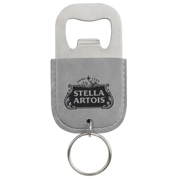 Leather Bottle Opener Keychain - Leather Bottle Opener Keychain - Image 0 of 6