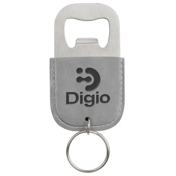 Leather Bottle Opener Keychain - Leather Bottle Opener Keychain - Image 1 of 6