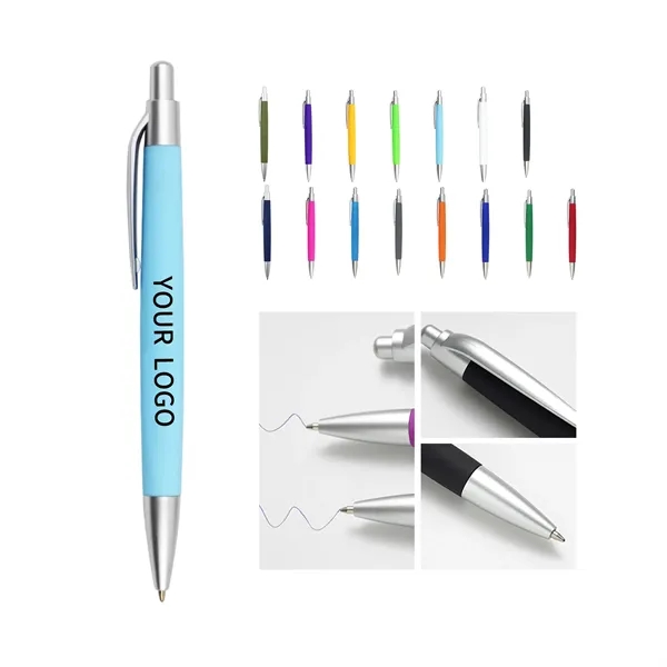 Smooth Writing Plastic Ballpoint Pen with Comfortable Grip - Smooth Writing Plastic Ballpoint Pen with Comfortable Grip - Image 0 of 17