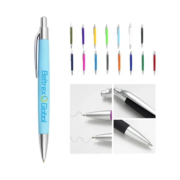 Smooth Writing Plastic Ballpoint Pen with Comfortable Grip - Smooth Writing Plastic Ballpoint Pen with Comfortable Grip - Image 1 of 17