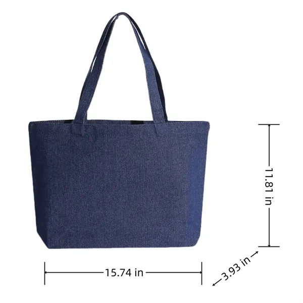 Eco Friendly Denim Tote Bag For Shopping And Daily Use - Eco Friendly Denim Tote Bag For Shopping And Daily Use - Image 1 of 3
