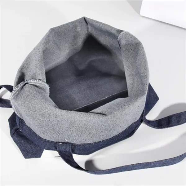 Eco Friendly Denim Tote Bag For Shopping And Daily Use - Eco Friendly Denim Tote Bag For Shopping And Daily Use - Image 3 of 3