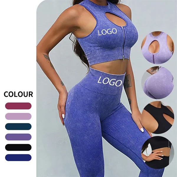 Women Fitness Sports Yoga Suit - Women Fitness Sports Yoga Suit - Image 0 of 6