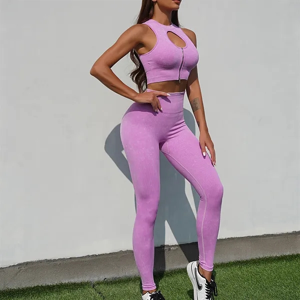Women Fitness Sports Yoga Suit - Women Fitness Sports Yoga Suit - Image 6 of 6