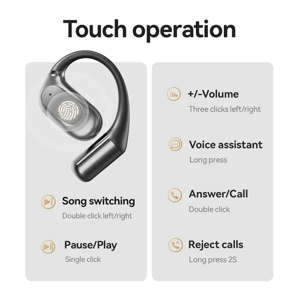 Wireless Earbuds 60hrs Bluetooth 5.4 Headphone Sport - Wireless Earbuds 60hrs Bluetooth 5.4 Headphone Sport - Image 3 of 9