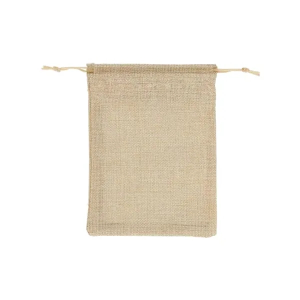 Jute Drawstring Bags - Non Printed - Jute Drawstring Bags - Non Printed - Image 0 of 4