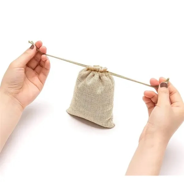 Jute Drawstring Bags - Non Printed - Jute Drawstring Bags - Non Printed - Image 1 of 4