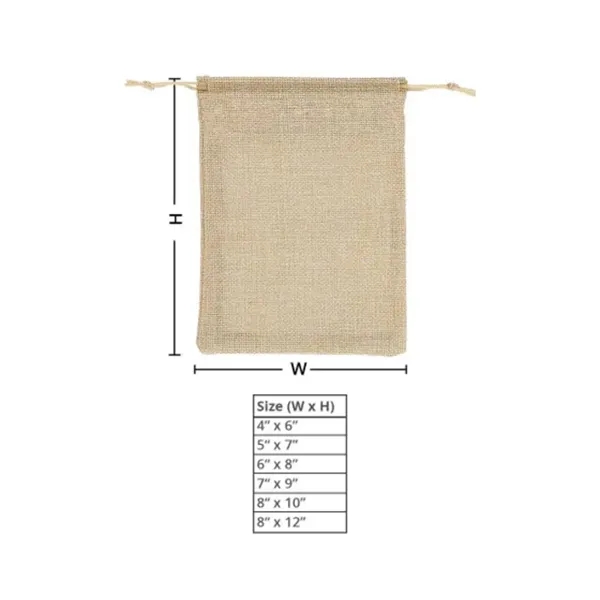 Jute Drawstring Bags - Non Printed - Jute Drawstring Bags - Non Printed - Image 2 of 4