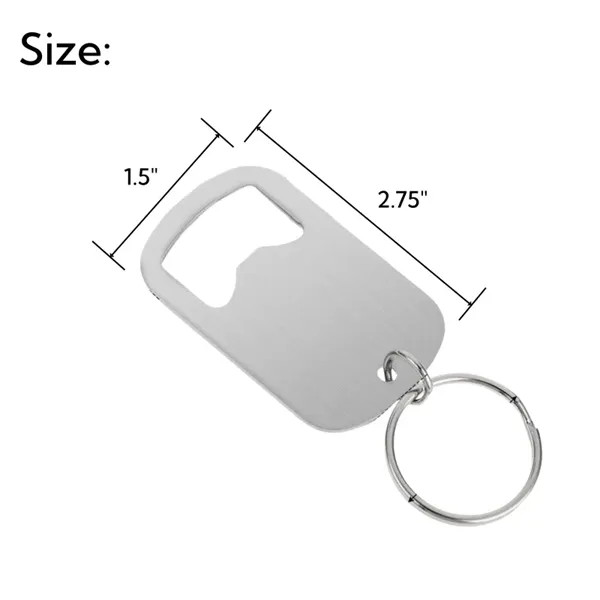 Stainless Steel Bottle Opener Keychain - Stainless Steel Bottle Opener Keychain - Image 1 of 4