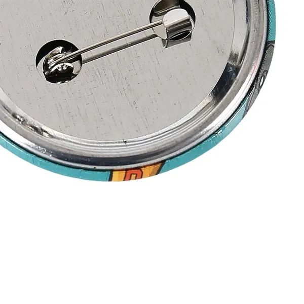 1''-3" Round Custom Metal Button Badge with Pin Back - 1''-3" Round Custom Metal Button Badge with Pin Back - Image 2 of 2