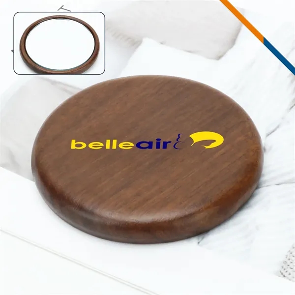 Faiyo Mini Red Sandalwood Makeup Mirror - Faiyo Mini Red Sandalwood Makeup Mirror - Image 1 of 3