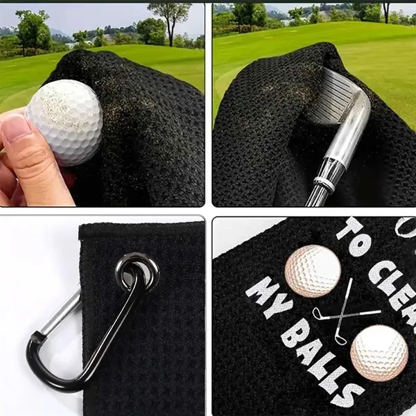 Microfiber Embroidered Golf Towel - Microfiber Embroidered Golf Towel - Image 0 of 2