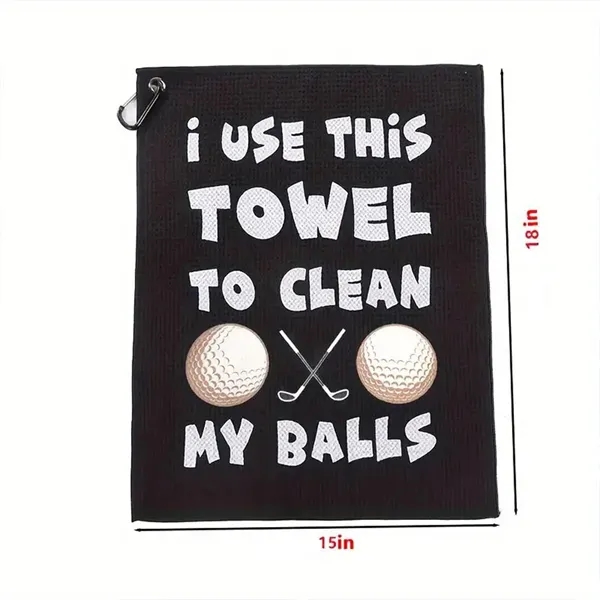 Microfiber Embroidered Golf Towel - Microfiber Embroidered Golf Towel - Image 2 of 2
