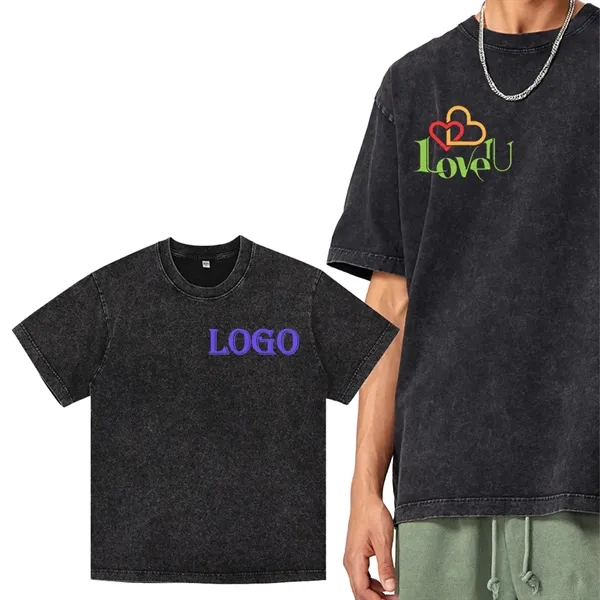Classic Vintage 230GSM 100% Cotton Washed T-Shirt - Classic Vintage 230GSM 100% Cotton Washed T-Shirt - Image 0 of 2