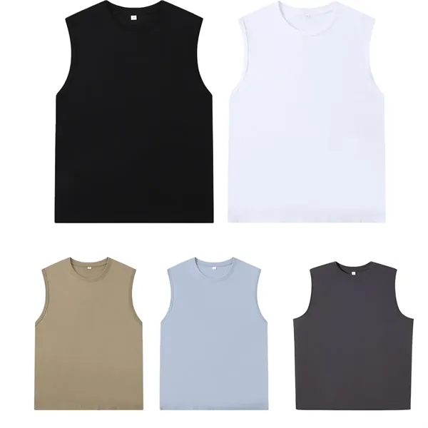 High Quality 180g Pure Cotton Sleeveless Vest - High Quality 180g Pure Cotton Sleeveless Vest - Image 1 of 1