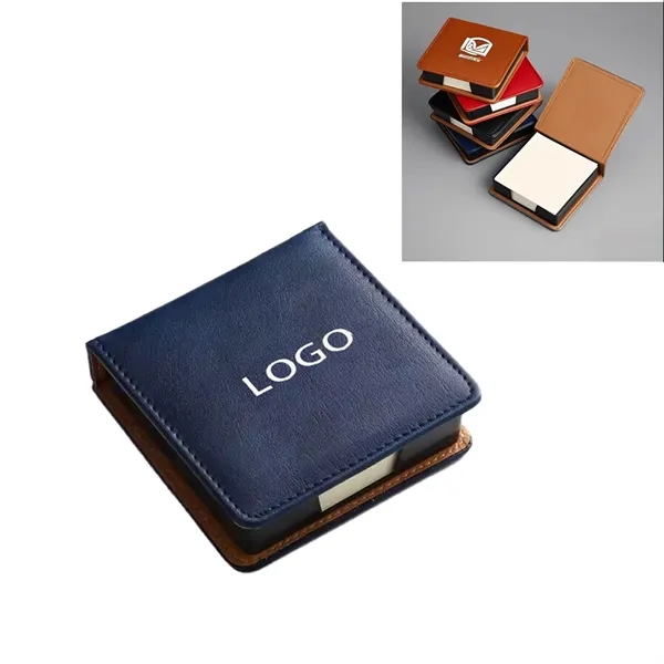 Creative PU Leather Memo Box With Sticky Notes For Office - Creative PU Leather Memo Box With Sticky Notes For Office - Image 0 of 1